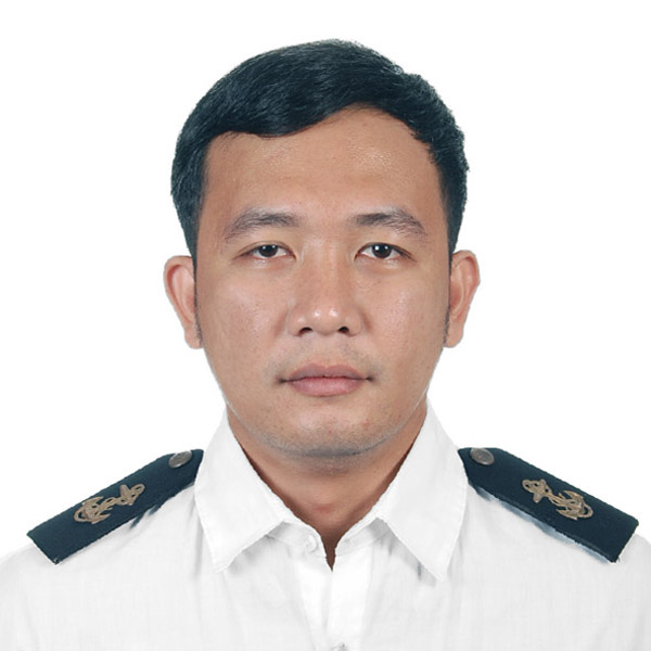 Christian Recla wearing a maritime officer uniform